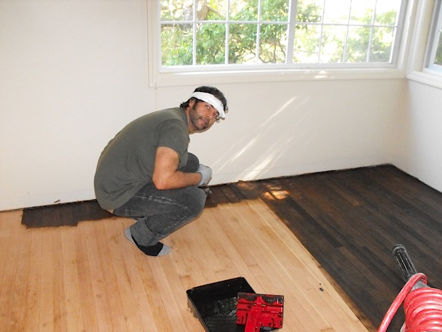 Staining fir coffee bean
